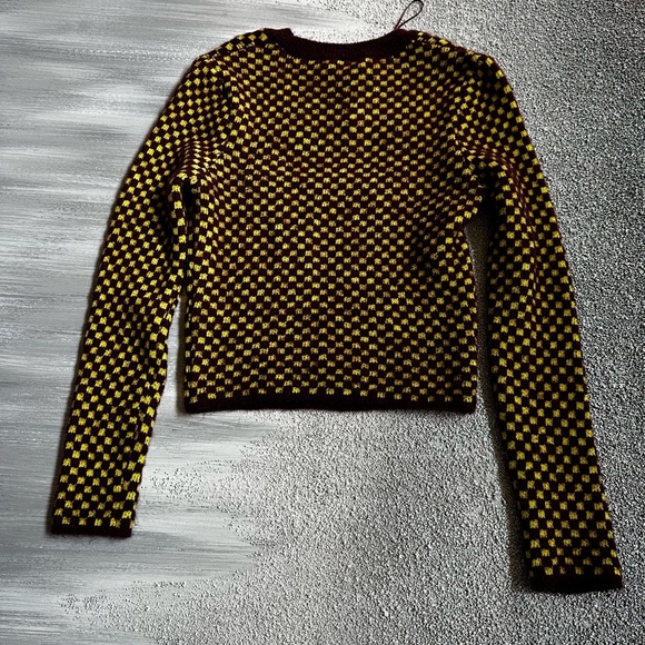 Zara Yellow and Black Checkered Cape - Picture 7 of 8